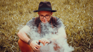 man vaping